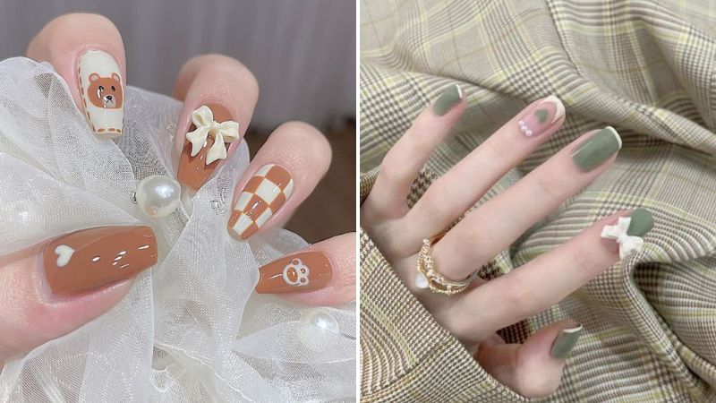 mẫu nail đơn giản sang trọng 