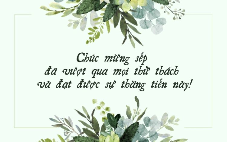 Lời chúc sếp thăng chức 